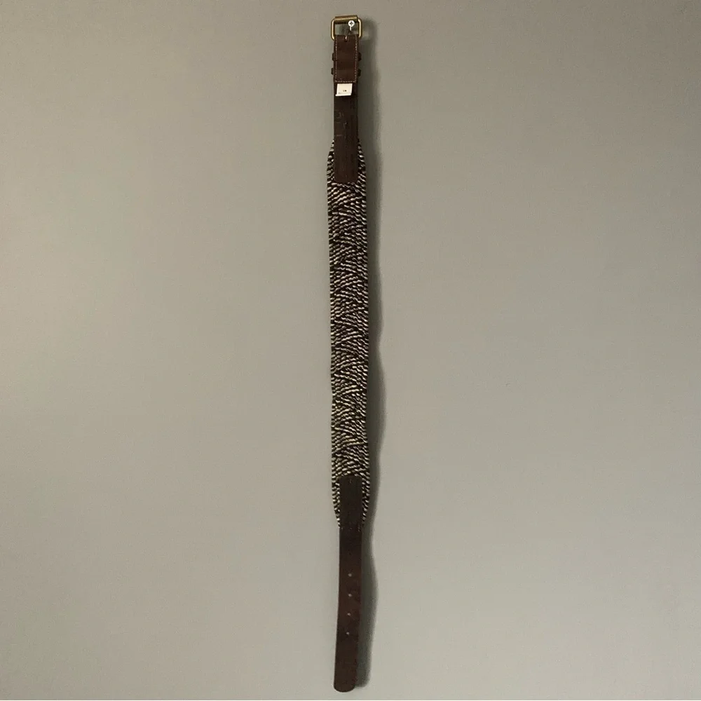 J. CREW Women’s Brown and Black Woven Belt